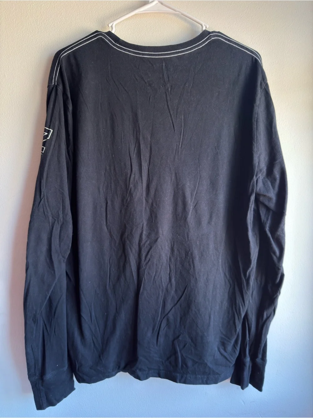 True Religion Black Graphic Logo Long Sleeve T-Shirt 100% Cotton Size L